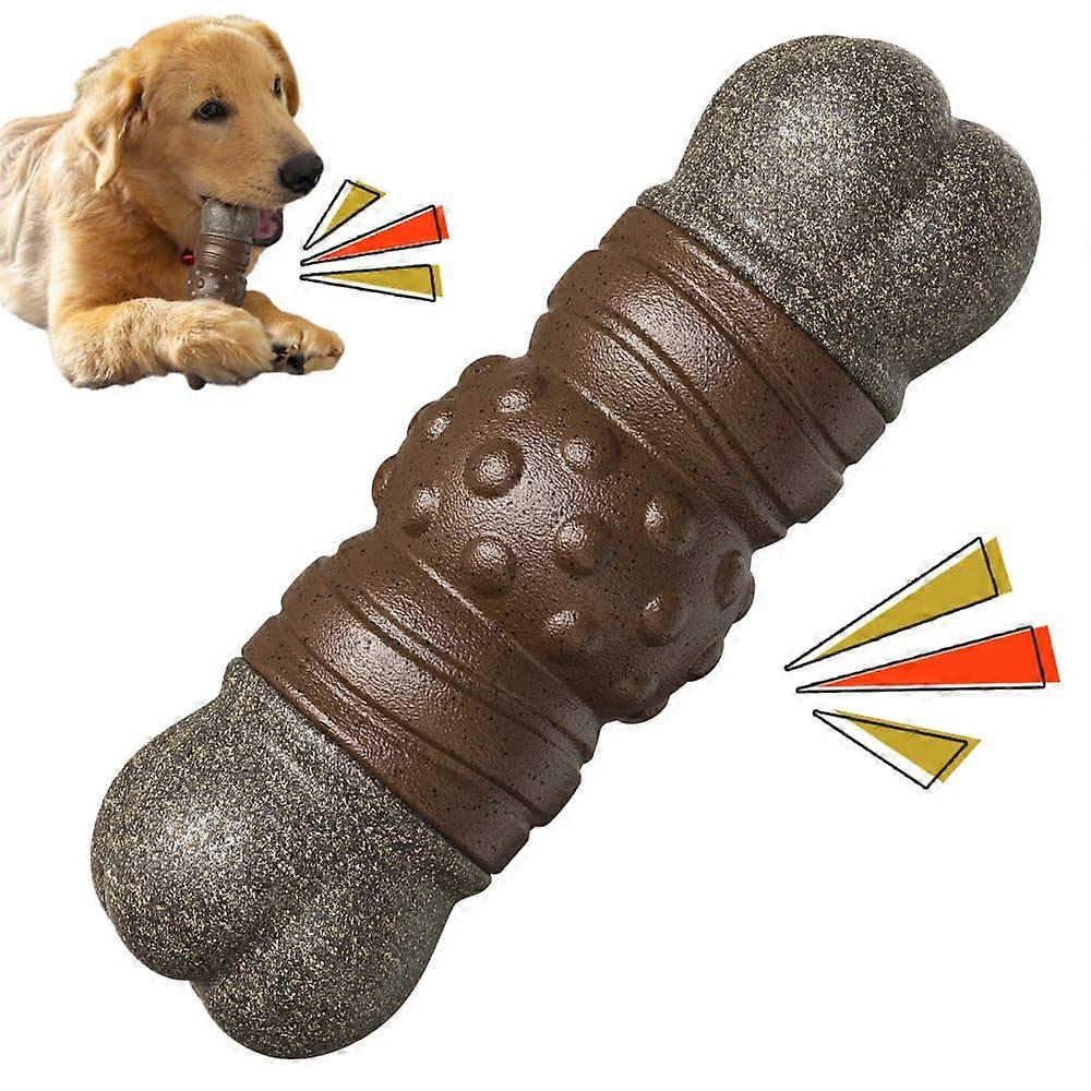 Squeaky Dog Toy, Indestructible Dog Chew Toy, Interactive Dog Toy for Medium and Large Dogs, Aggressive Chewers
