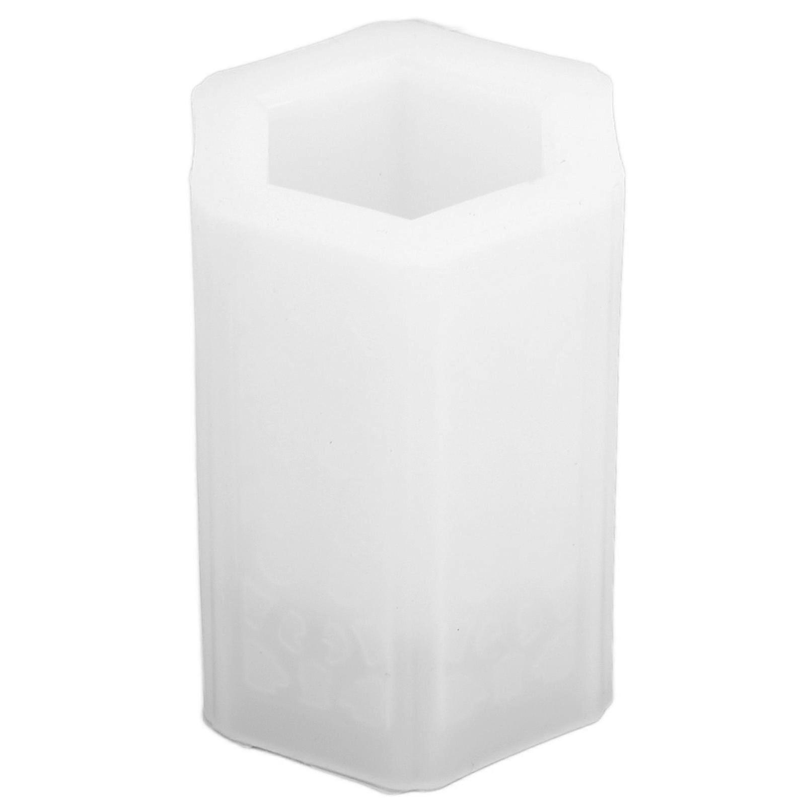 Large Silicone Resin Mold for Pen Holder, Reusable DIY Casting Supplies for Flower Pots and Gifts, Hex Pattern