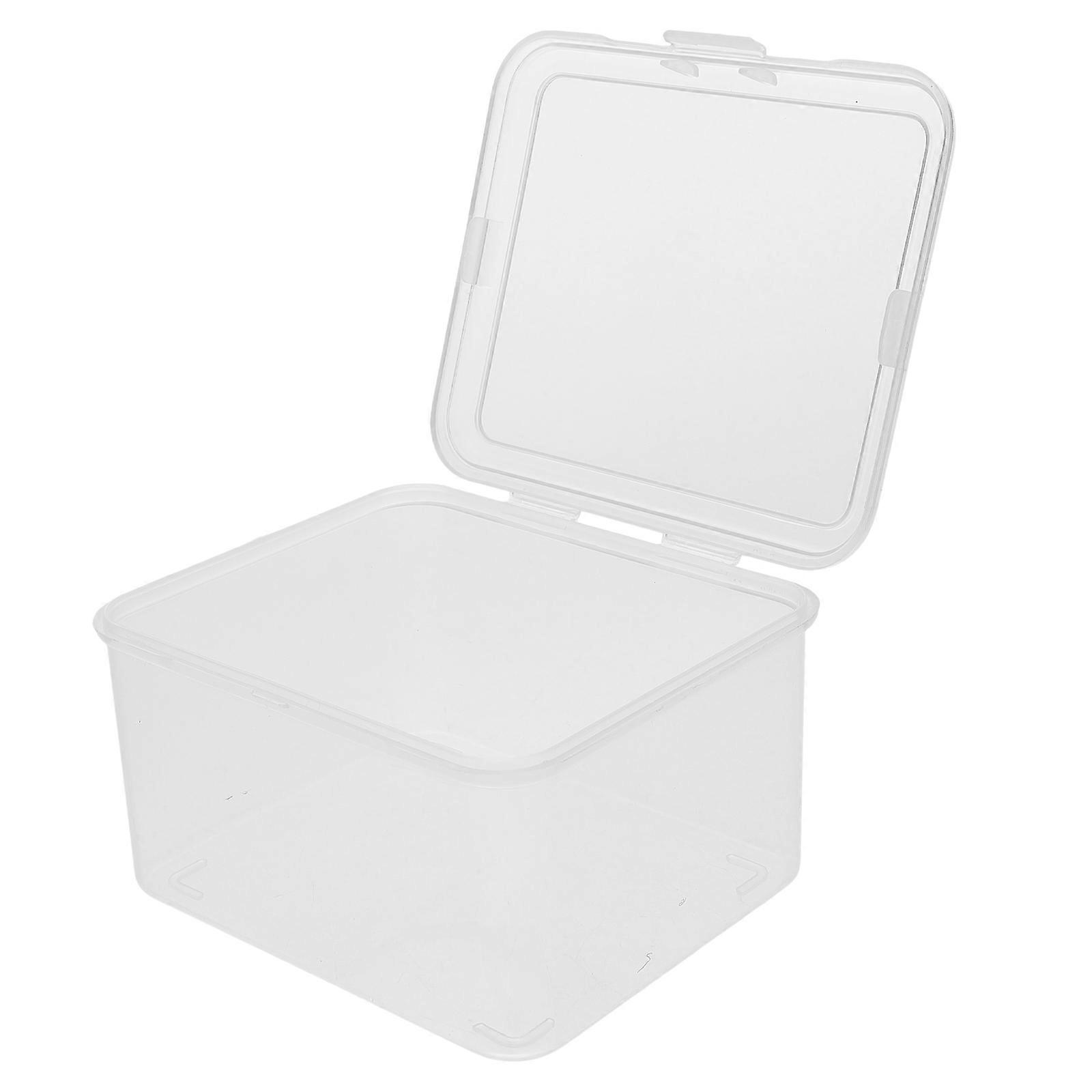 Clear Plastic Storage Box with Hinged Lid – Versatile Card Holder for Trading Cards, Beads & Small Craft Supplies, Secure Design for Easy Organization