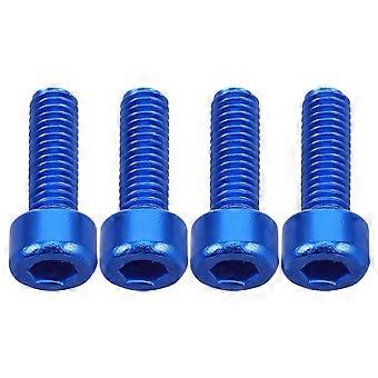 Bicicleta Botella de agua Jaula de hidratación Pernos M5 * 15mm Accesorios de ciclismo Azul Fácil instalación 4Pcs
