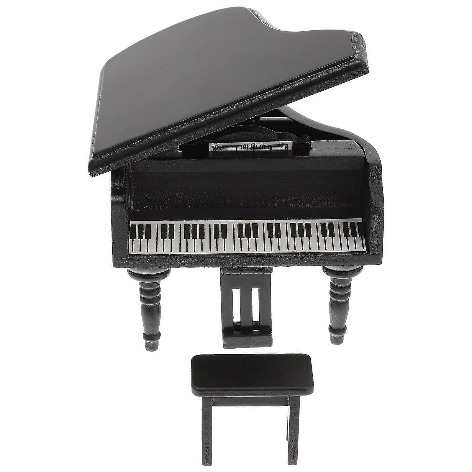 ピアノモデル玩具小さなピアノ装飾家の装飾ウッド13X12CM 1個