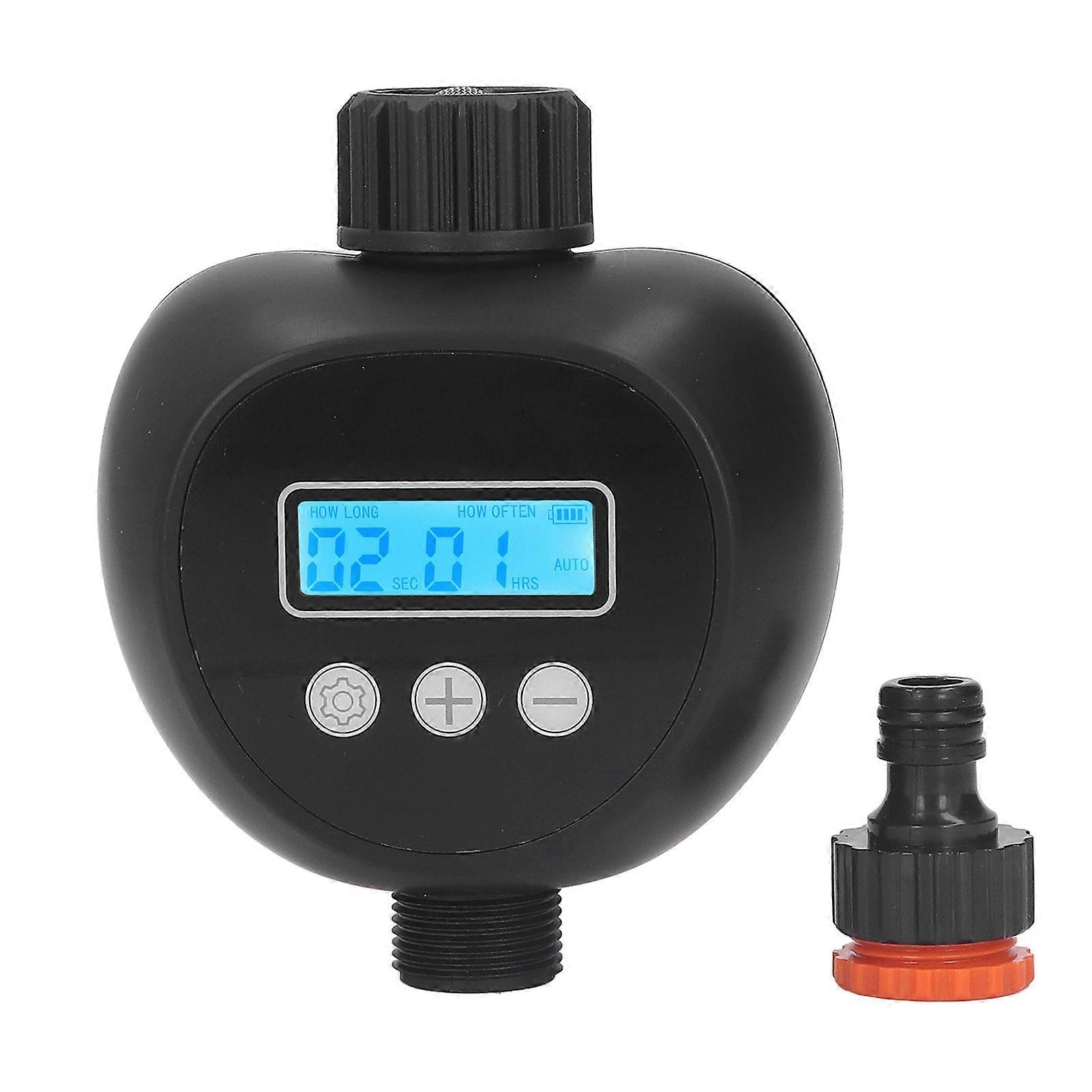 G3/4 Automatic Hose End Timer Black Watering Hose End Timer Garden Accessories with Screen for Lawn Balcony