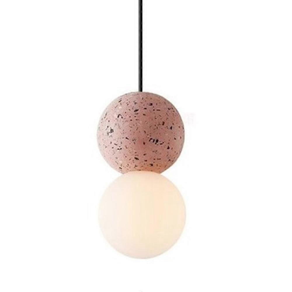 Terrazzo Glass Chandelier Nordic Style, G9 Light Source, One-Head Pendant Light, Recessed Ceiling Fixture