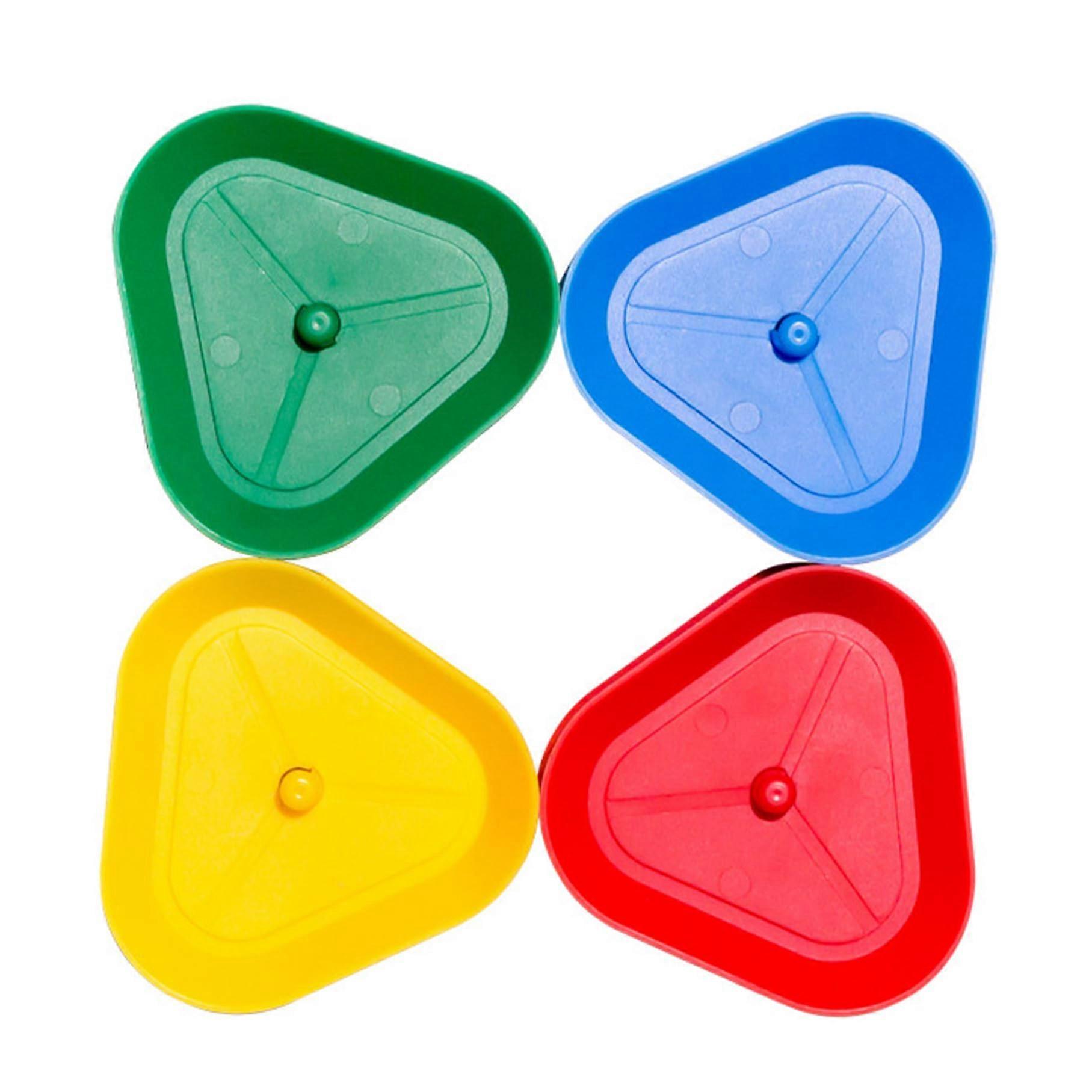 4 Piece Playing Card Holders, Triangular Plastic Card Holder for Poker Parties, Game Nights