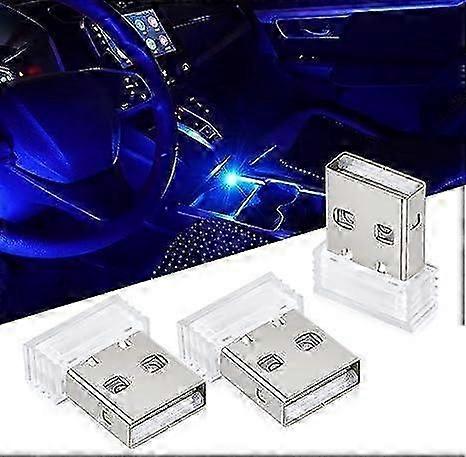 3 قطع مصغرة USB ضوء السيارة ، عالمي محمول USB الغلاف الجوي ضوء USB LED طقم إضاءة داخلية للسيارة لتزيين مكتب المنزل الليلي