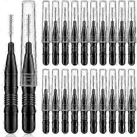 20ピースマイクロアイブロウラッシュブラシセット、眉ラミネート、旅行-メイクアップアーティスト/スターター、美容愛好家、ギフトに最適