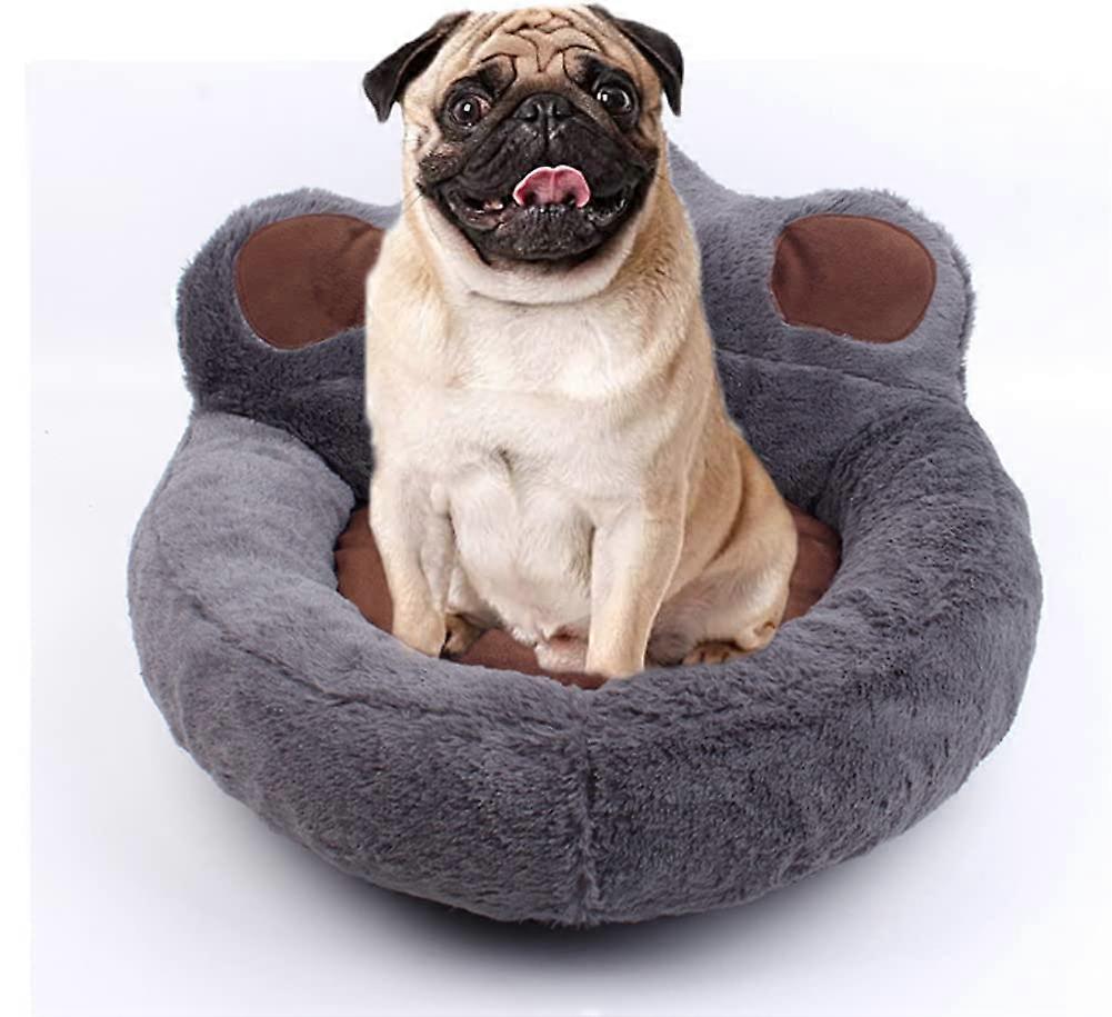 Cozy dog sofa in paw shape, removable cat kennel bed, small dog cushion, cork nesting cave, dog mattress with neck support, Bichon Frise bed.