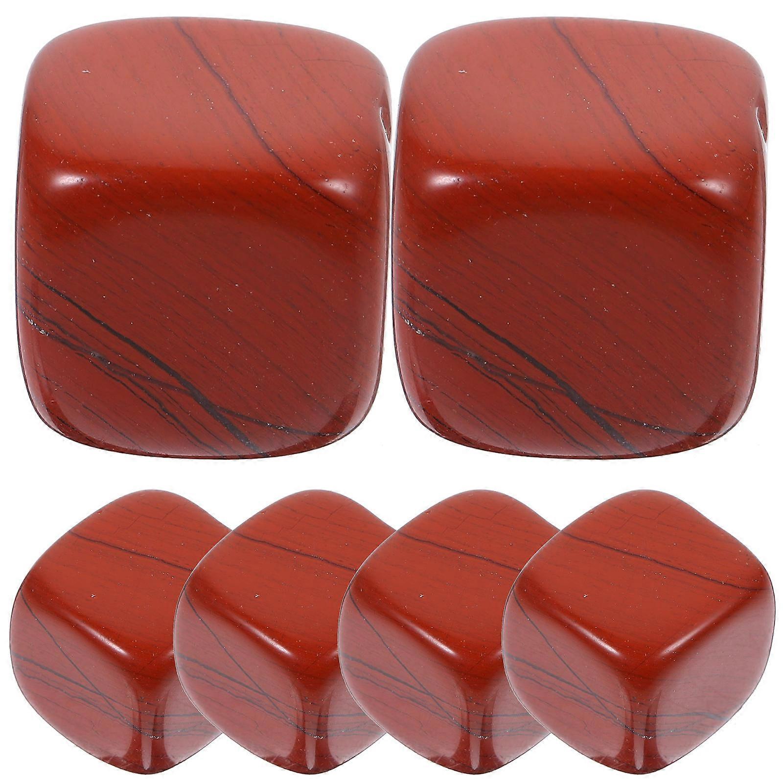 Iron Ice Cubes Whiskey Cubes Drinks Accessories Dark Red 6Pcs