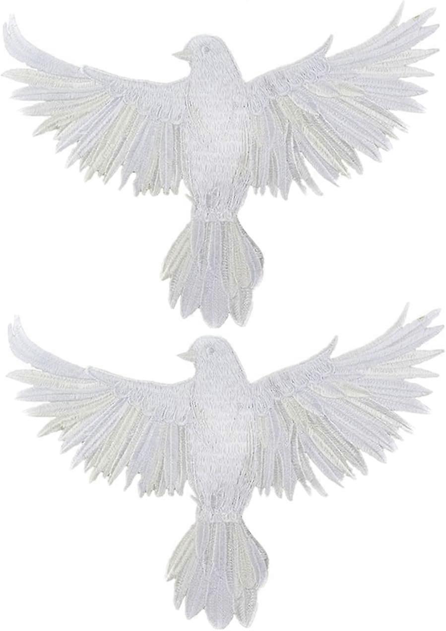 2pcs Large Eagle Iron on Patch Flying Bird Embroidery Applique