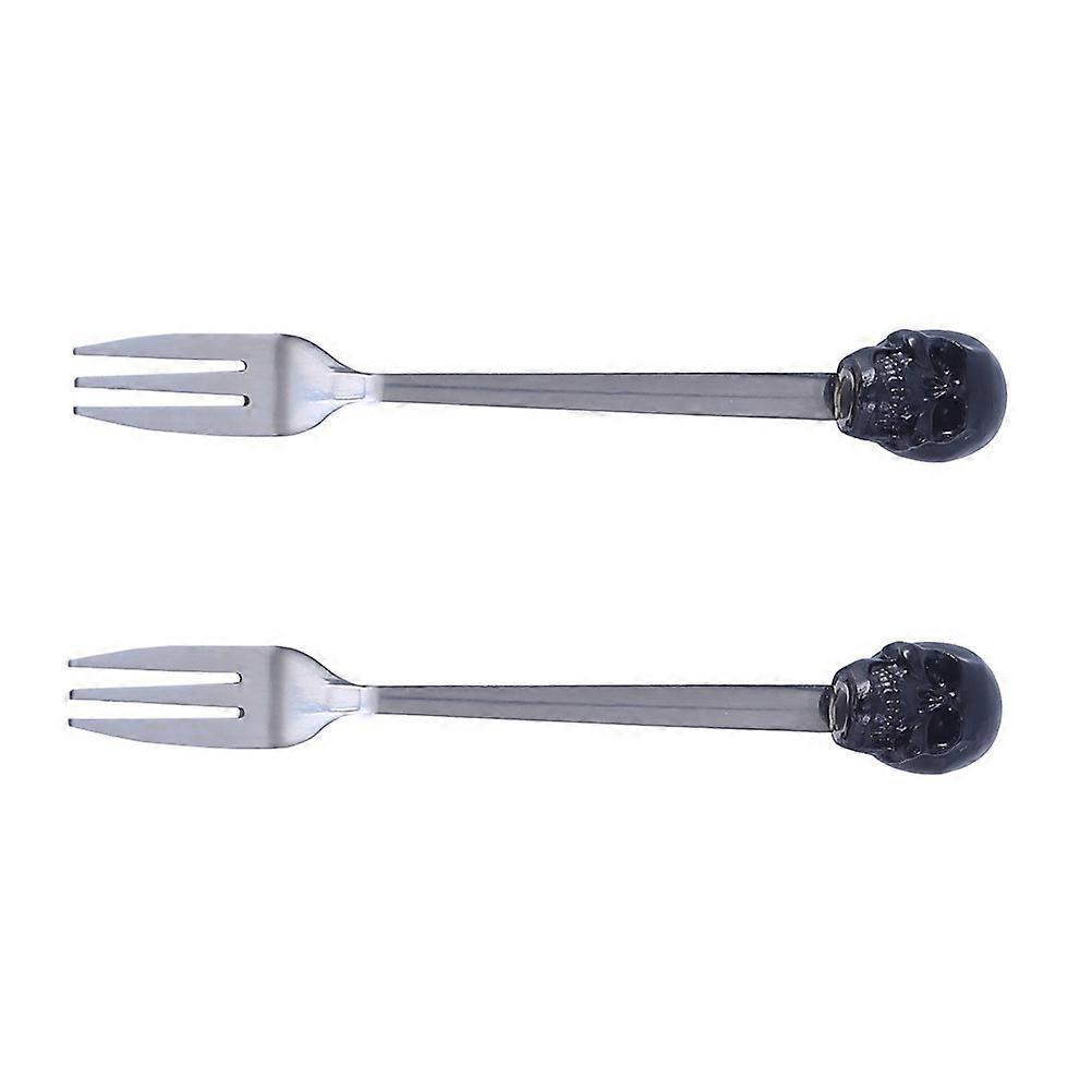 Stainless Steel Forks Fruit Forks Tableware Design Ghost Festival Wear-resistant 1Set