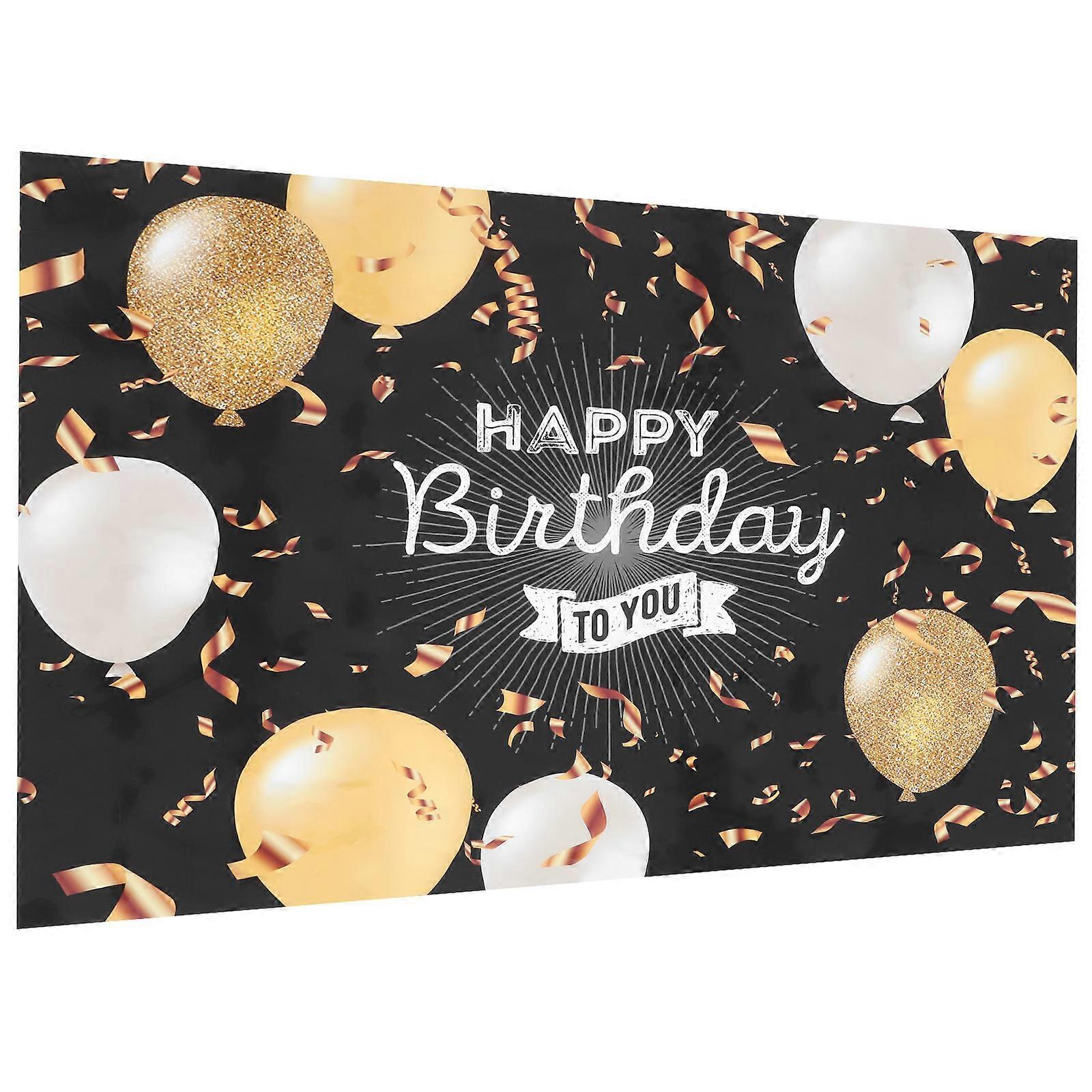 High-Resolution Printed Birthday Theme Backdrop Rectangle Wall Decor For Photography 1Pack