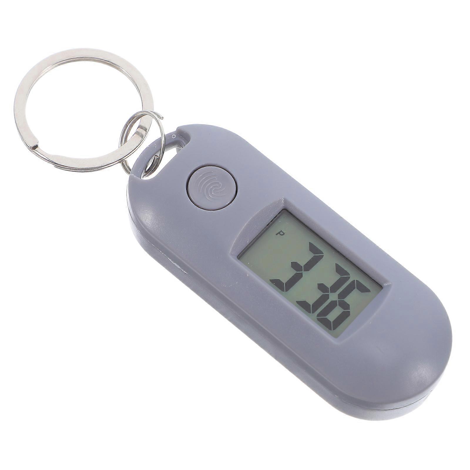 Hanging Digital Watch Keychain for Students, Lightweight Durable Key Ring Watch for Backpack Accessories, , Creative , Grey