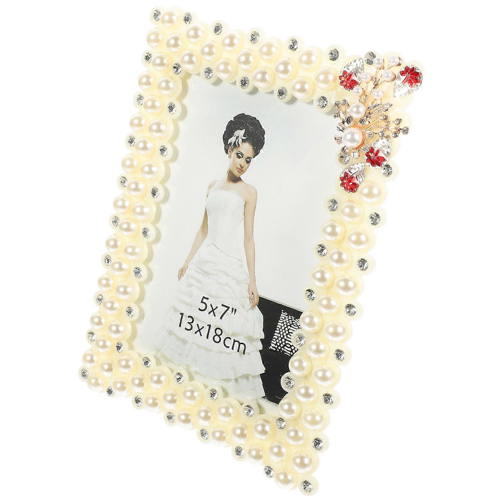 European Style Photo Frame Picture Display Holder Elegant Design Rhinestones Anniversary 1Pack
