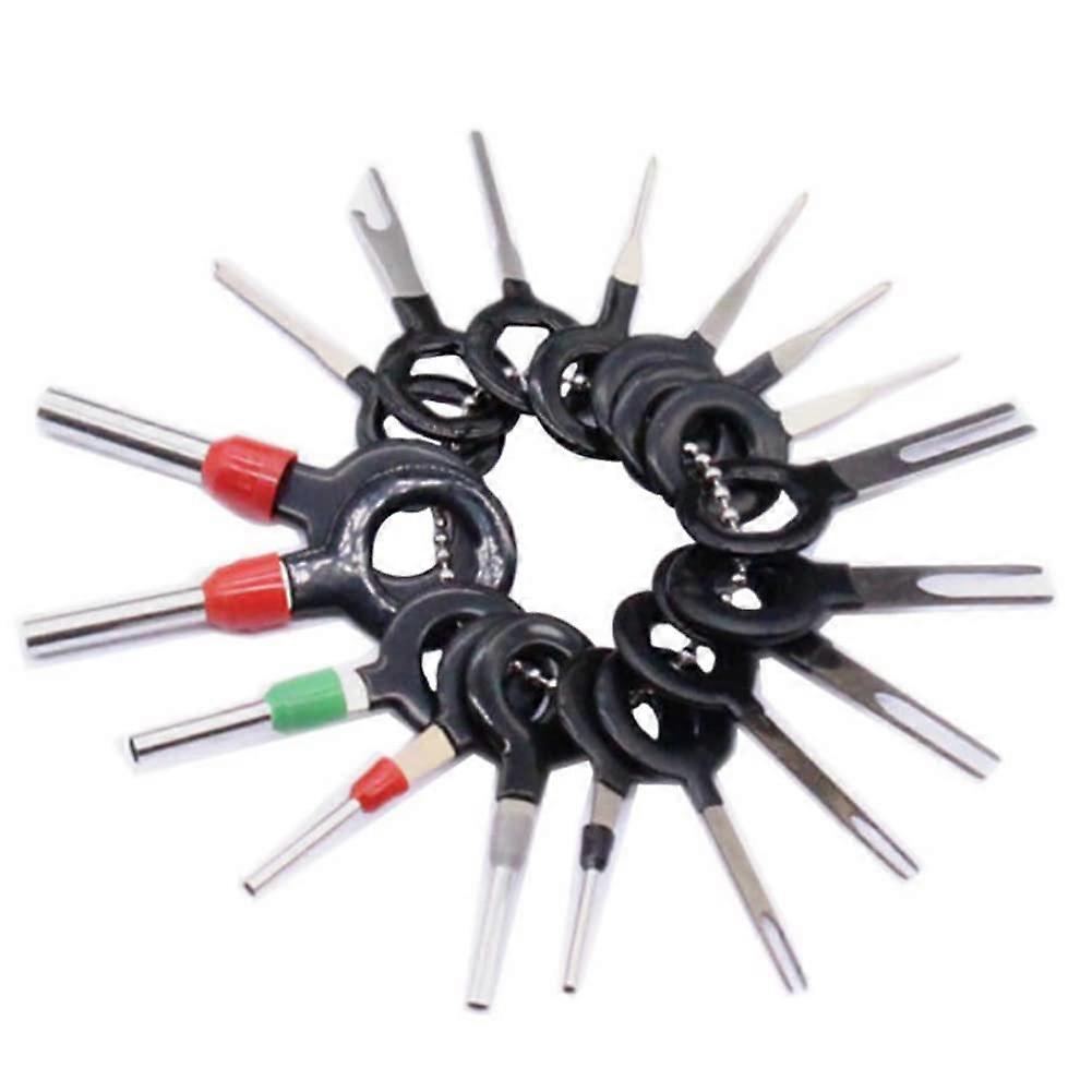 18-Piece Hollow Terminal Pin Extractor Tool Set for Car Electrical Wire Connector Removal