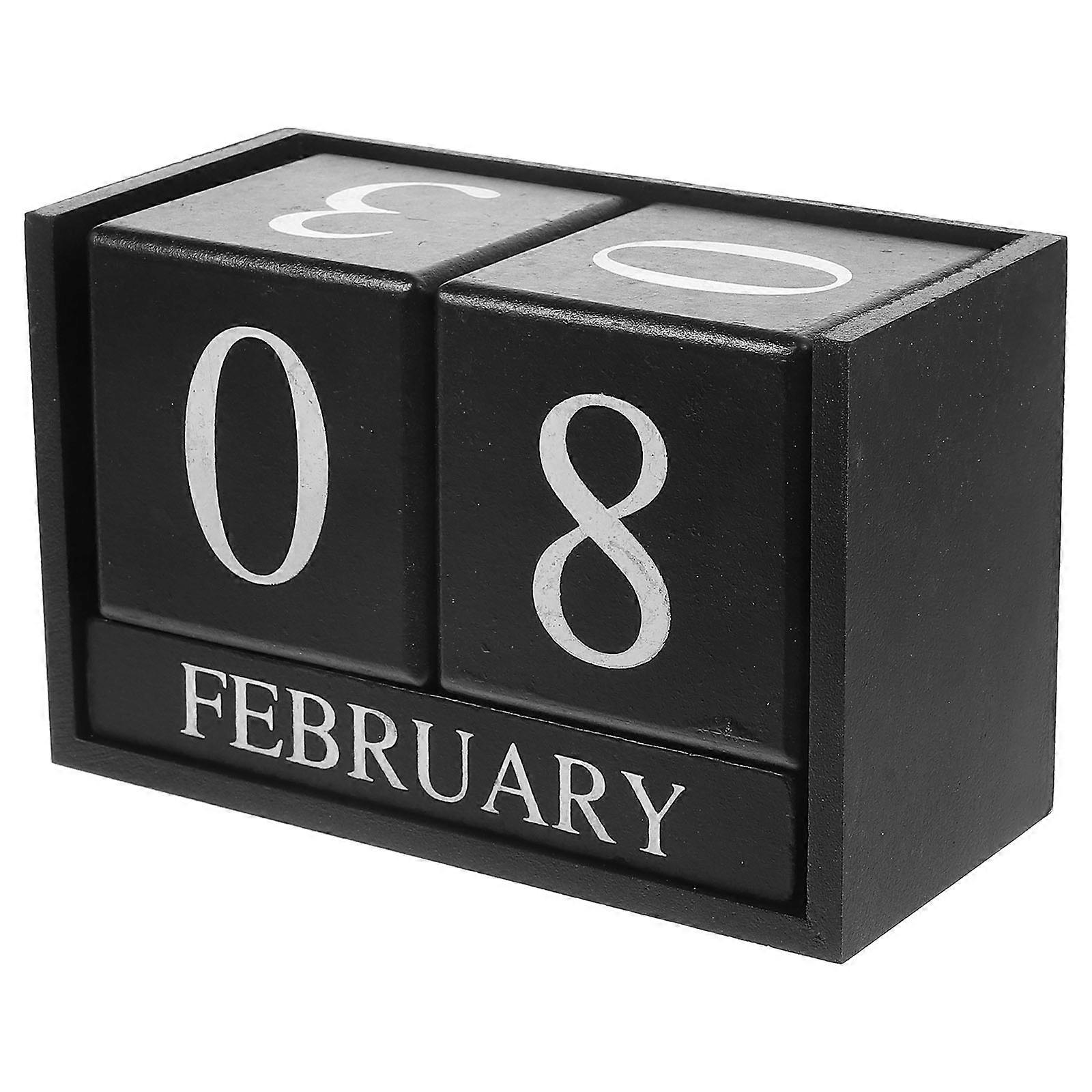 Perpetual Block Calendar Desk Desktop Small-Sized Calendar School Display 1Set