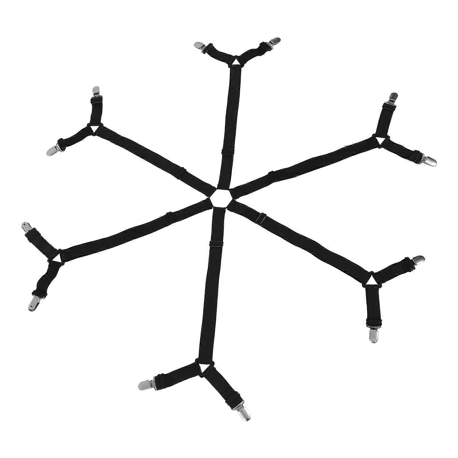 Elastic Bed Sheet Clips Mattress Holders Sided Straps Fasteners for Fitted Flat Sheets Easy Installation Keep Bedding Tidy