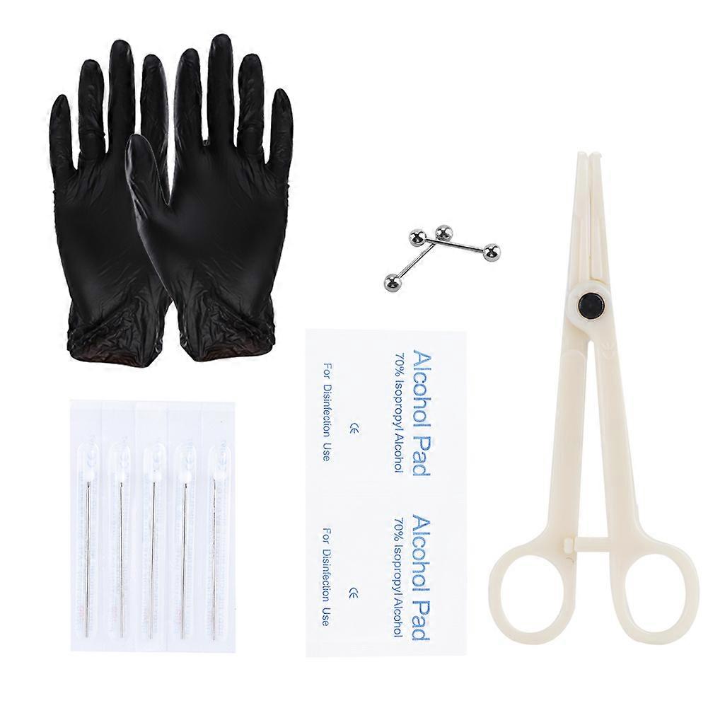 Professional Body Piercing Tool Kit Nose Navel Nipple Needles Set
