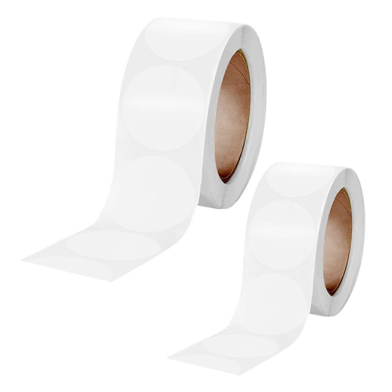 Round Seal Stickers Self-Adhesive Circle Labels for Gift Wrap, 1 Inch Diameter, Set of 2 Rolls for Easy Use