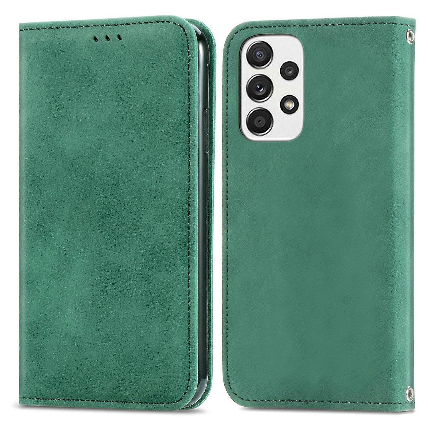 Case for Samsung S25 green leather business Solid Magnetic