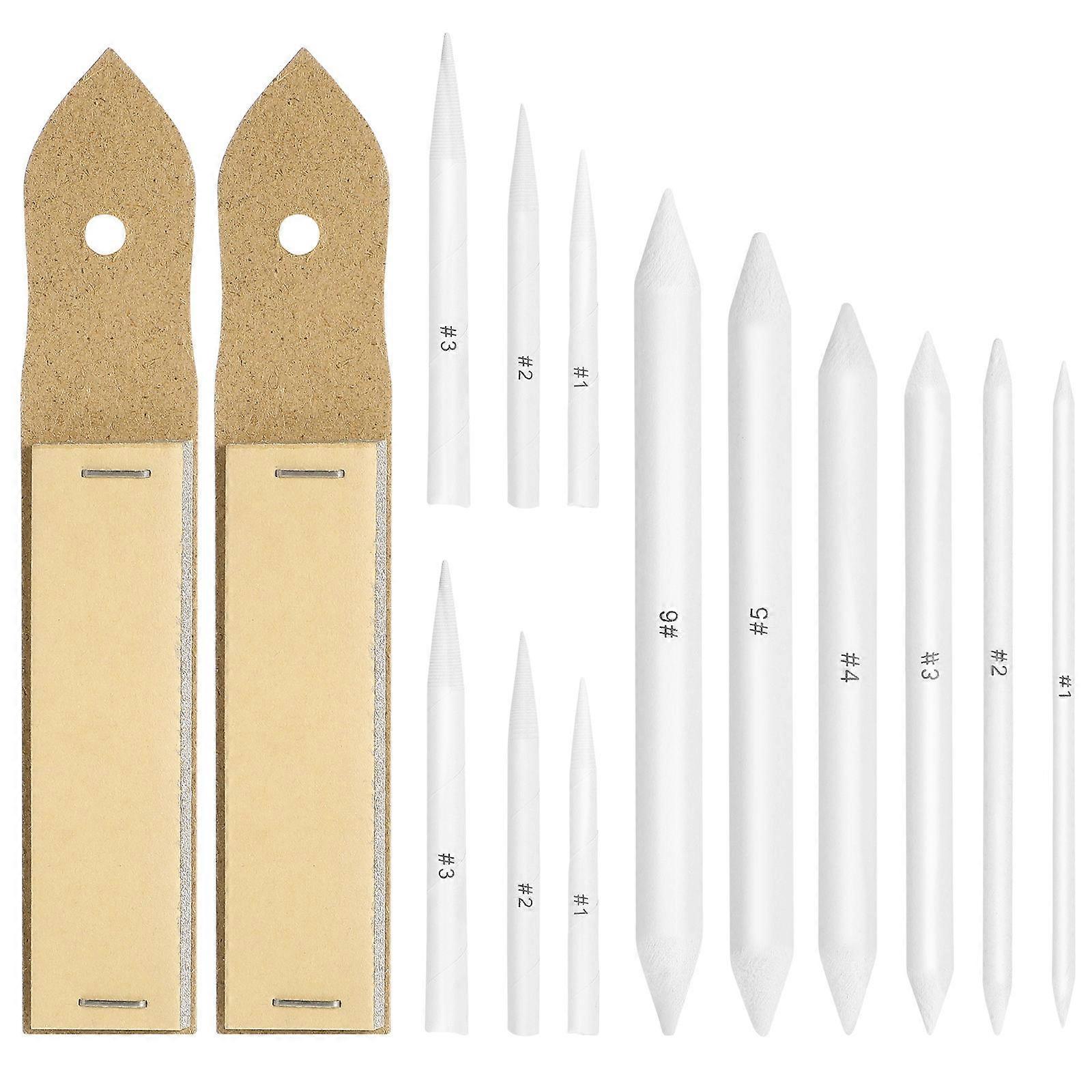 Blending Stumps and Tortillions Set Sketching Blending Stumps for Student Sketch Drawing Assorted Color 12Pcs