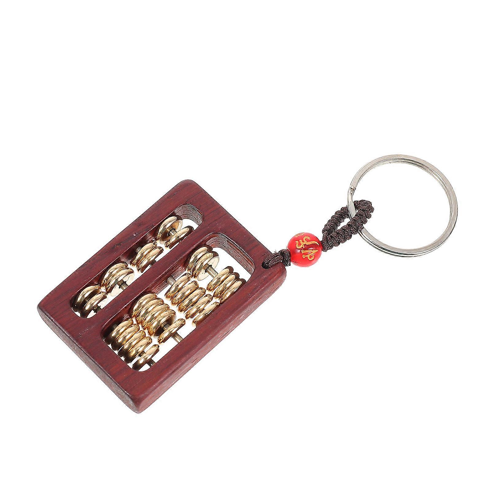 Mini Abacus Keychain 2Pcs Modeling Statue Ornament for Keys Hanging Decor