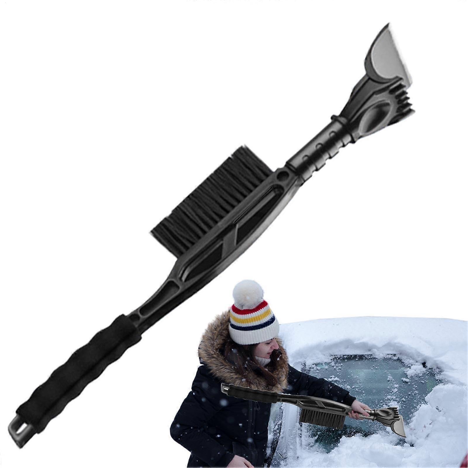 Snow Brush For Cars With Ice Scraper And Ice Brush - Adjustable Multifunction Car Window Brush - Auto Snow Remover
