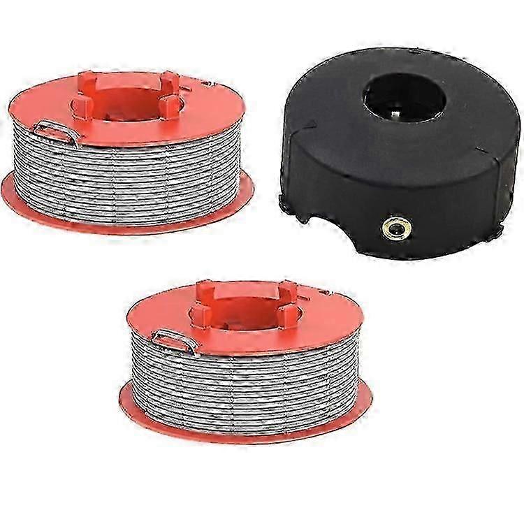 Compatible For Bosch ART 23 COMBITRIM / ART 26 COMBITRIM Lawn Mower 2 Spool Thread Reel + 1 Spool Cap, F016800175 / F016L71088.d
