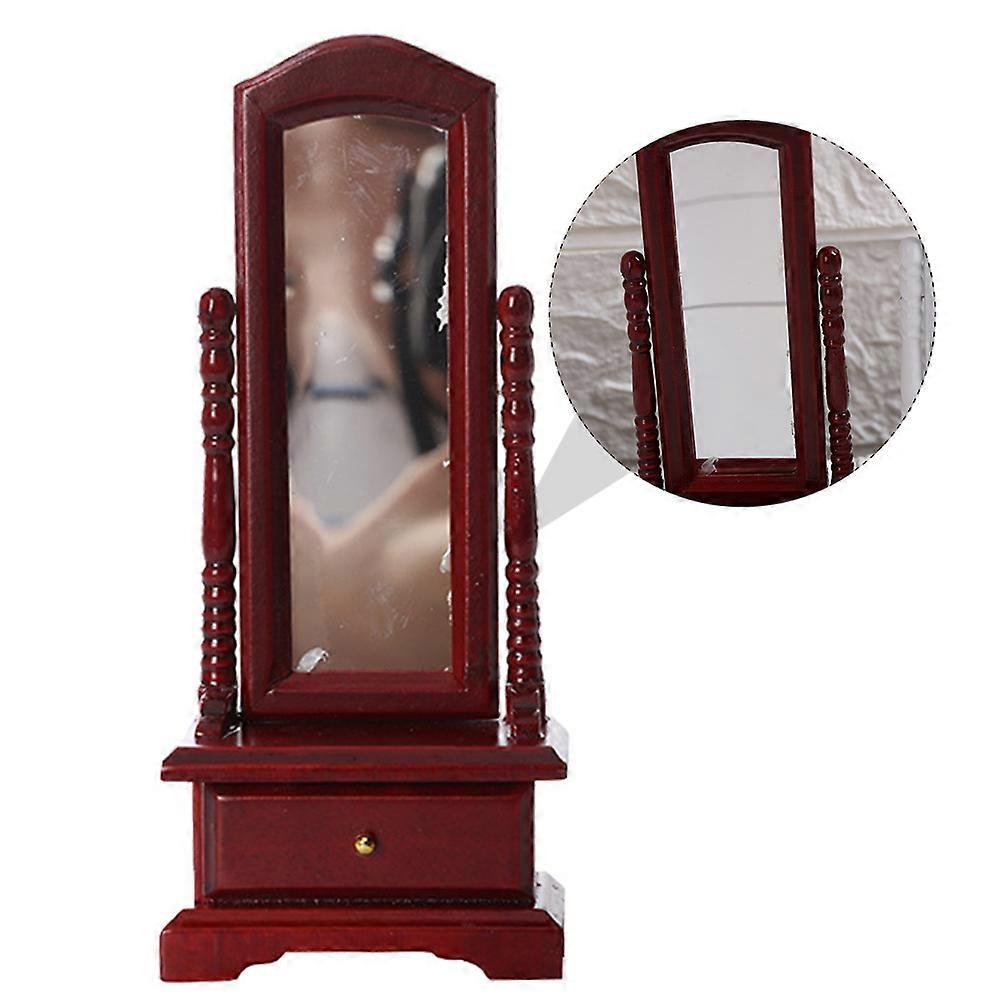 Miniature Dressing Mirror Model with Cabinet for Dollhouses and Miniature Displays – Realistic Bedroom Decor Design