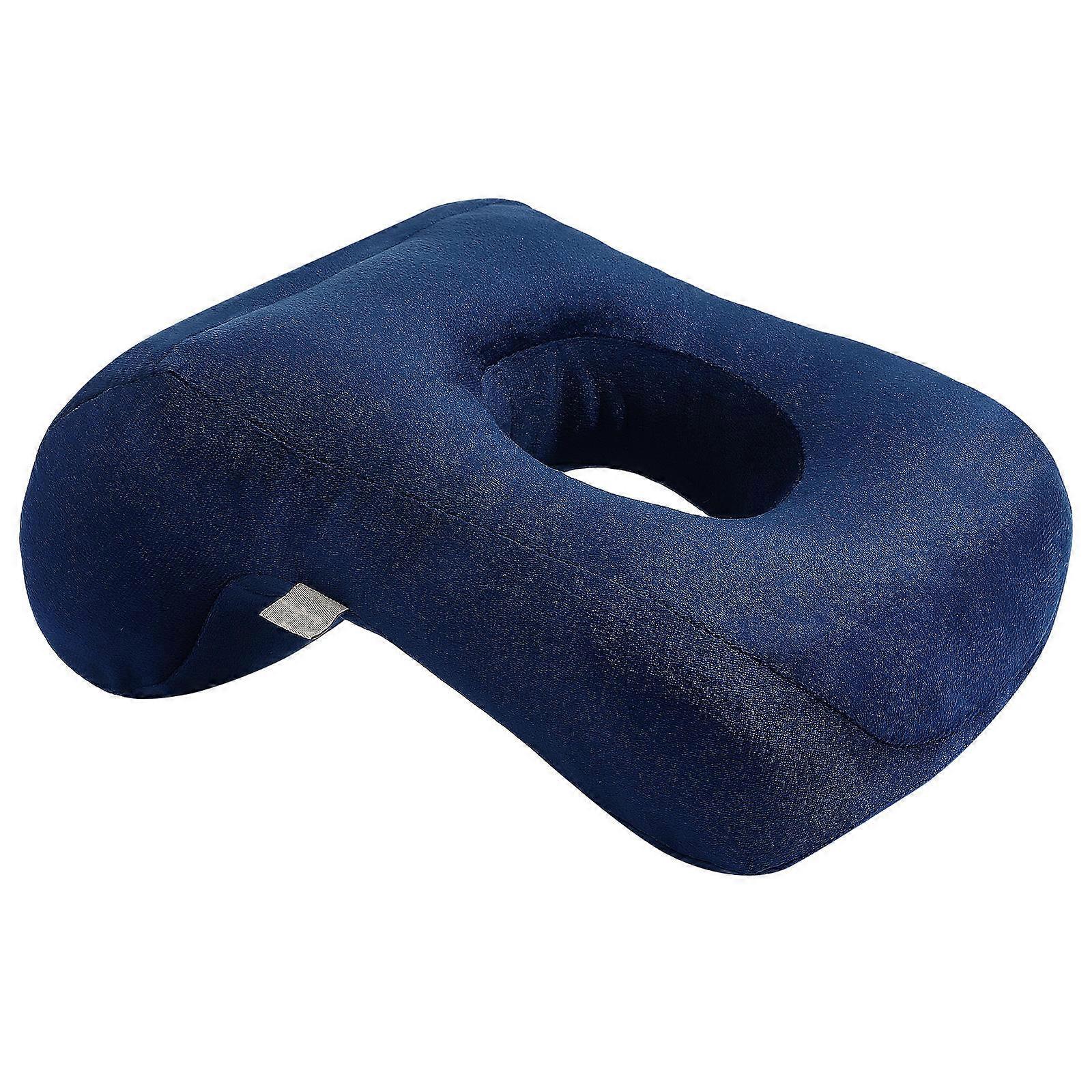 Face Down Nap Pillow with Arm Hole, Breathable Desk Pillow for Office, School, Travel, Elevated Neck Support for Comfort and Relief