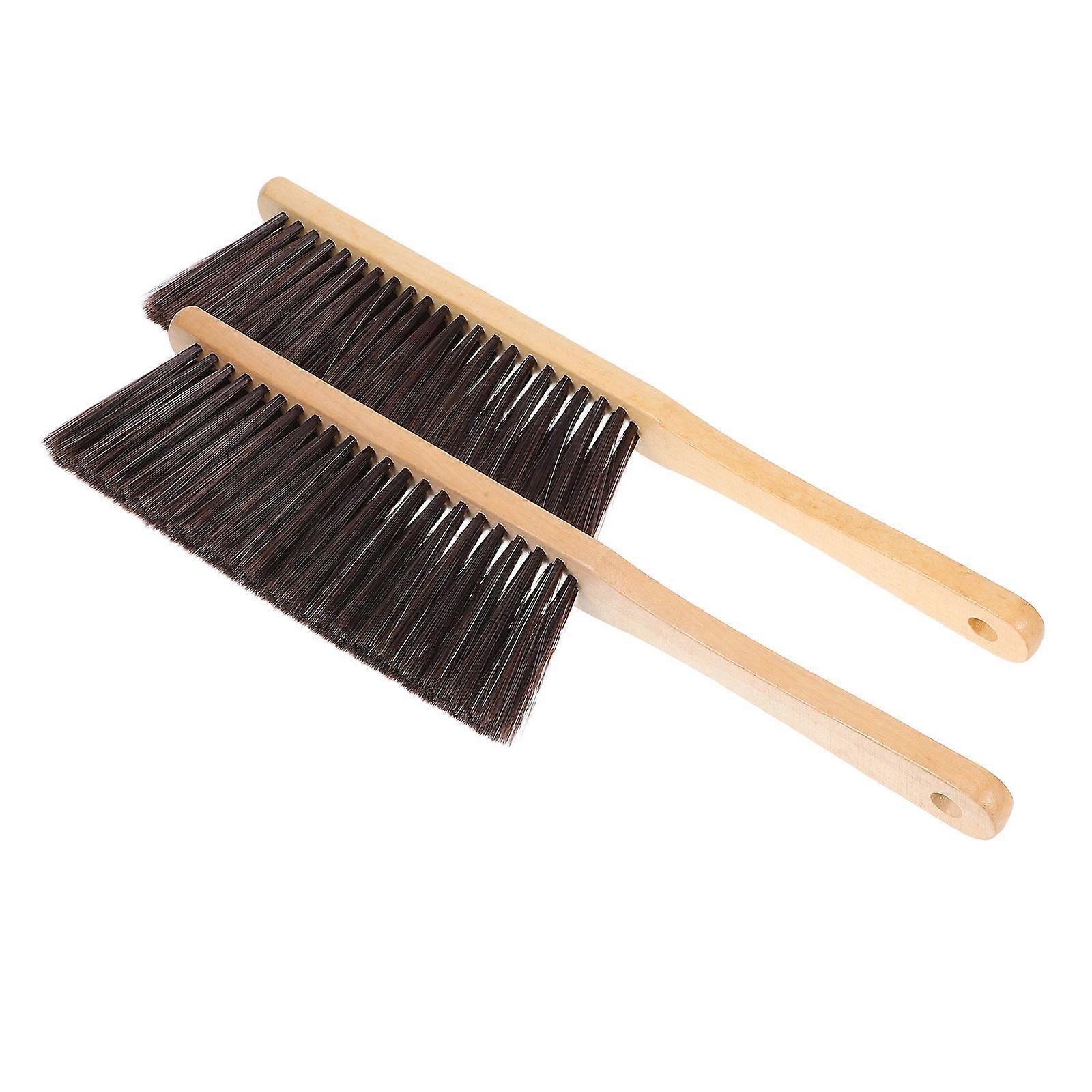 Wooden Fireplace Brush with Long Handle for Home Use Sturdy Construction Fine Bristles Efficient Cleaning 12.5 inches