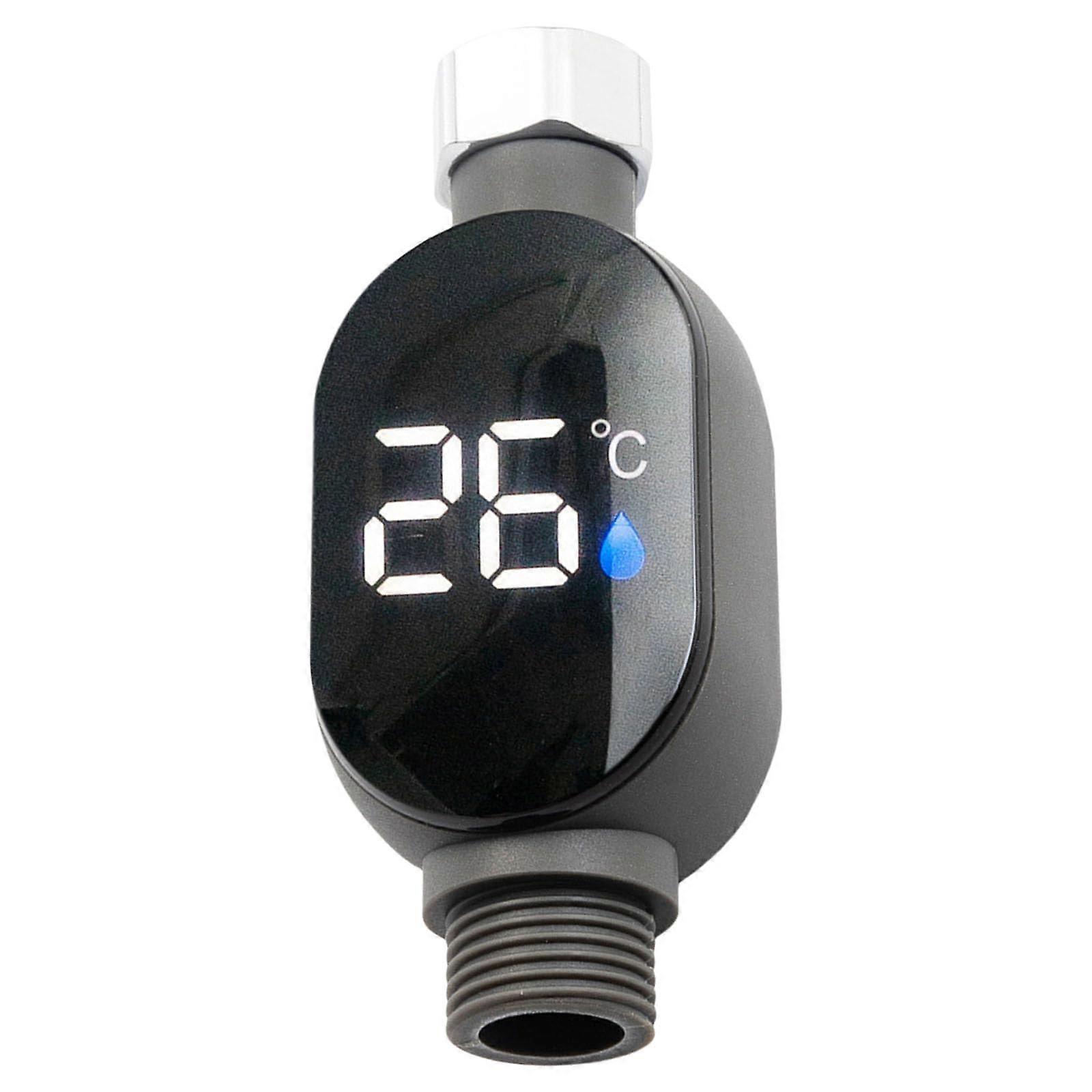 Duschtemperaturmessgerät LED Digitalanzeige 1 Packung Wasserdichtes Wasserthermometer Bad Thermostat Temperaturmesser