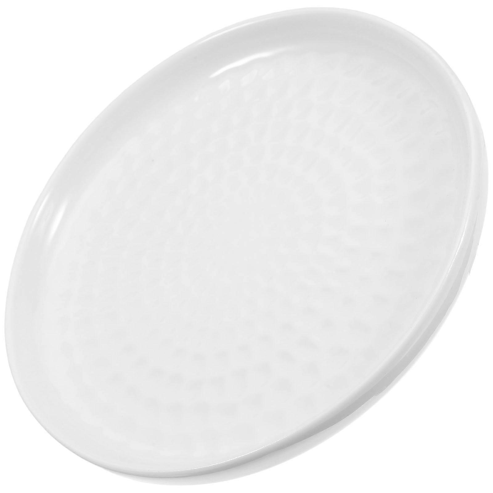 White Ceramic Snack Plate for Storage Use with Proper Capacity and Beautiful Style .5 inches
