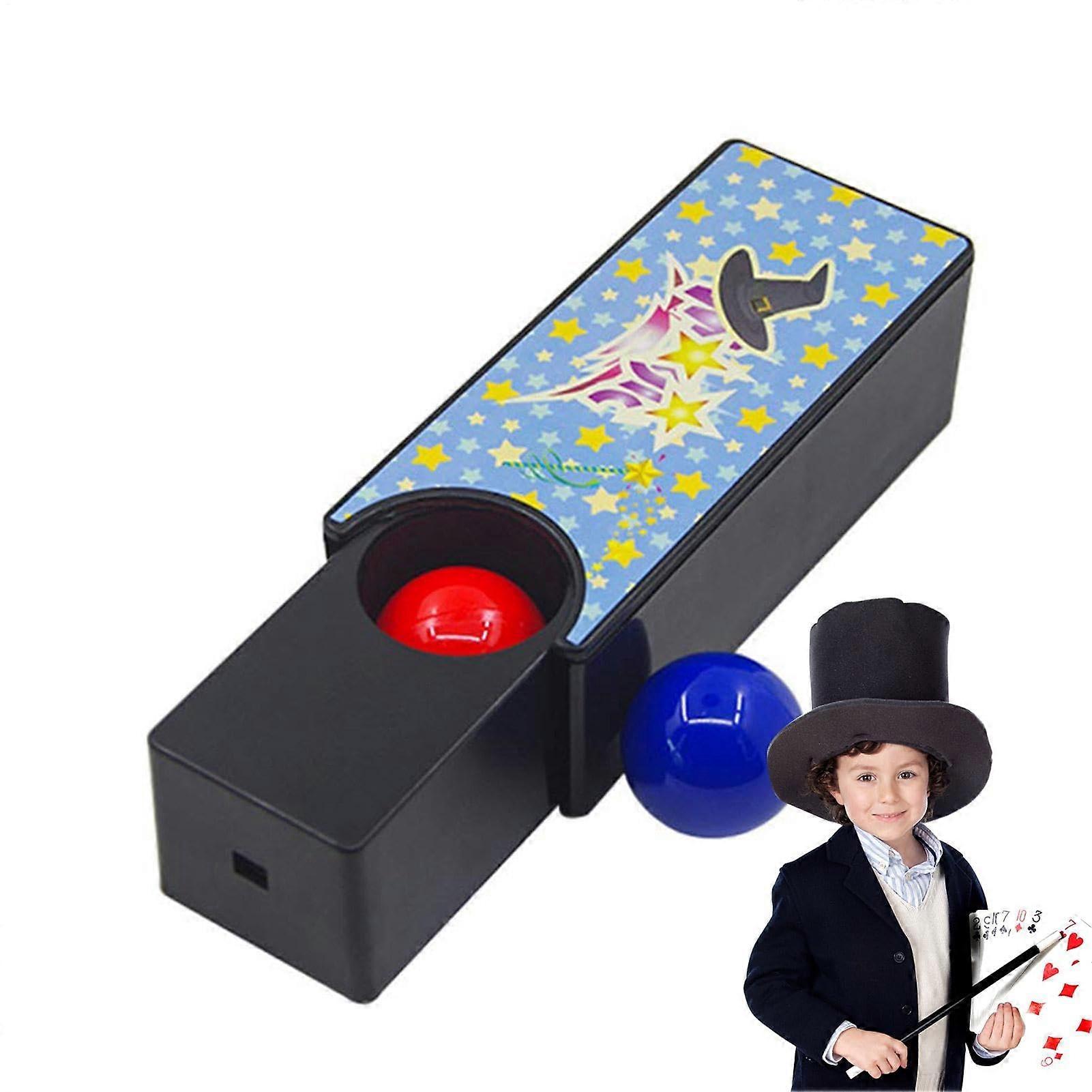 Transforming Magic Trick Box - Customizable Ball Accessories, Red to Blue Ball Change Illusion Gimmick for Close-Up Magic