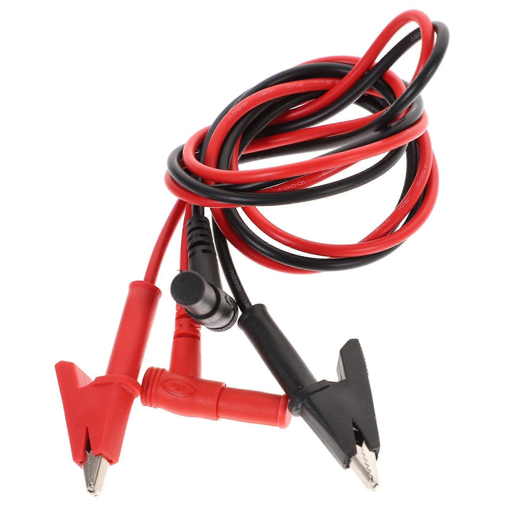 Alligator Clips for Multimeter Test Cable with Insulated Banana Plug for Car Repair, 1 Pair, Heavy Duty, Versatile Use