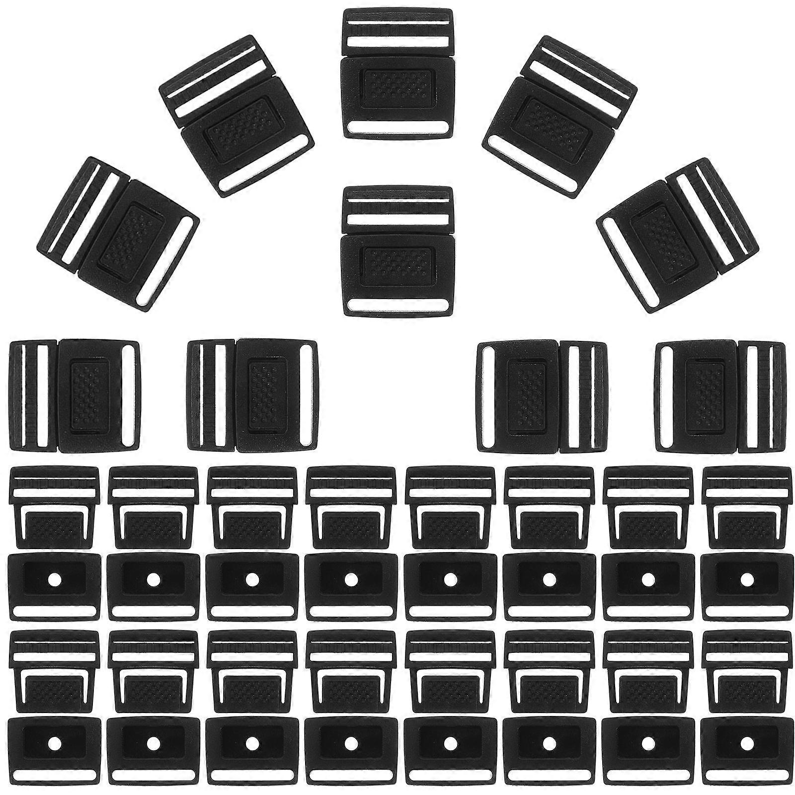 100pcs Center Release Buckles for Straps – Durable Detachable Plastic Buckles for Hats, Bags, Sports Gear – Lightweight & Wear Resistant –