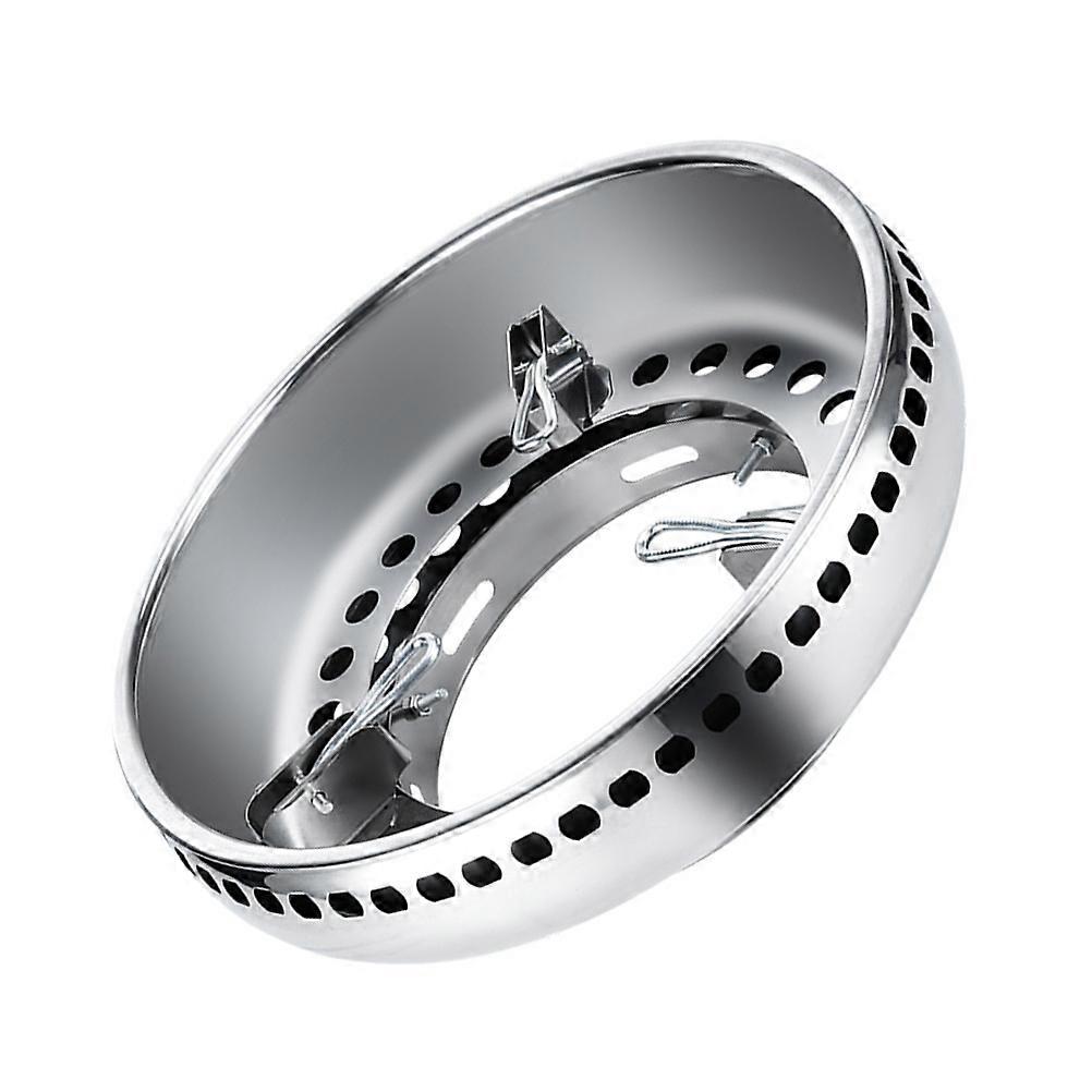 1pc Double Layer Stainless Steel Gas Stove Stand Windproof Rack (Silver)