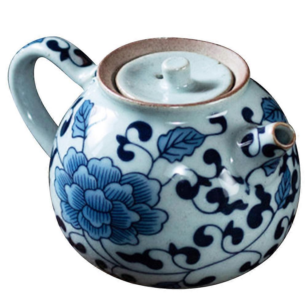Vintage Ceramic Teapot with Handle Heat Resistant, Stylish Chinese Design for Home, Tearooms, and Offices Ideal for Tea Lovers