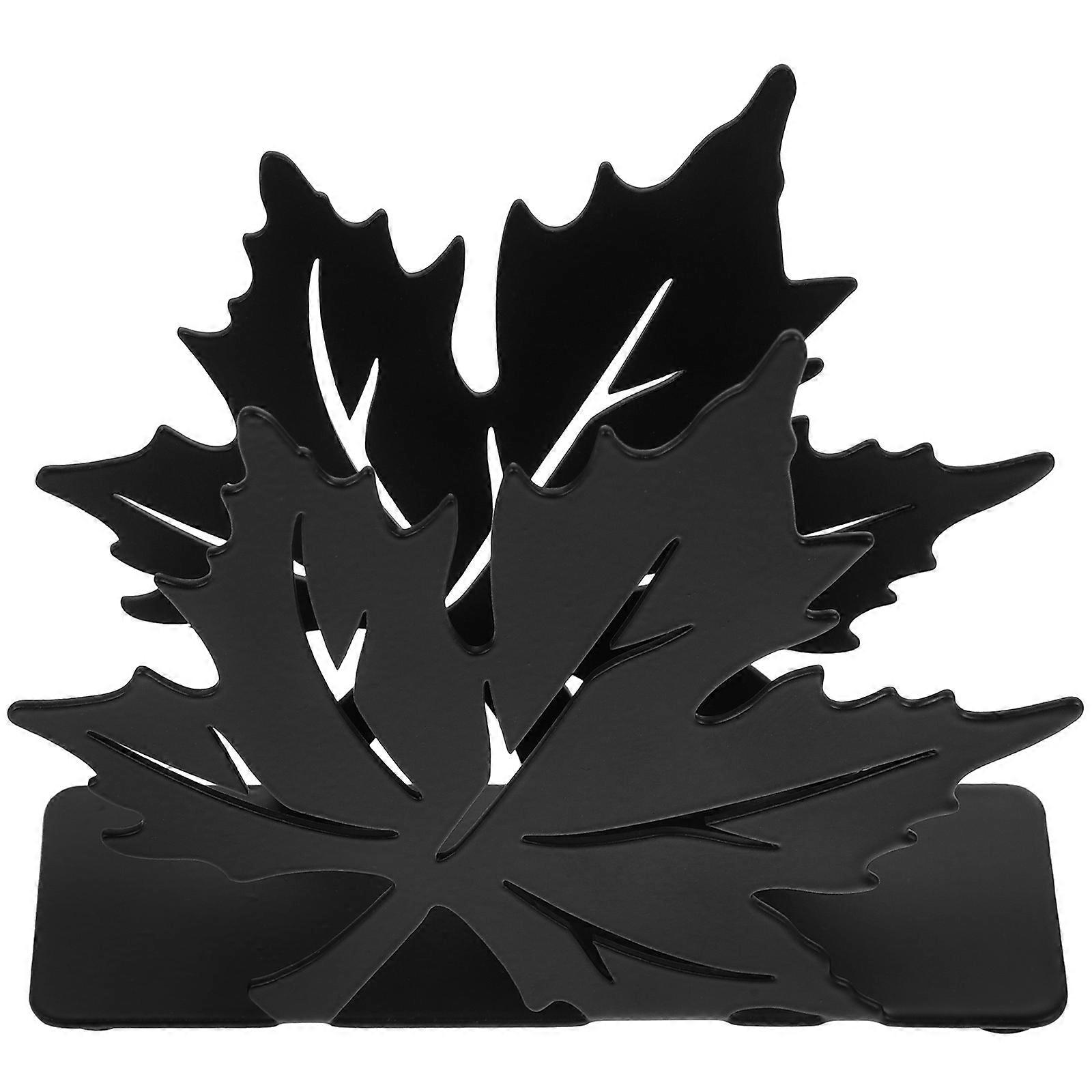 Black Metal Napkin Holder with Space Saving Design for Restaurant Party Use 7.83 Inches