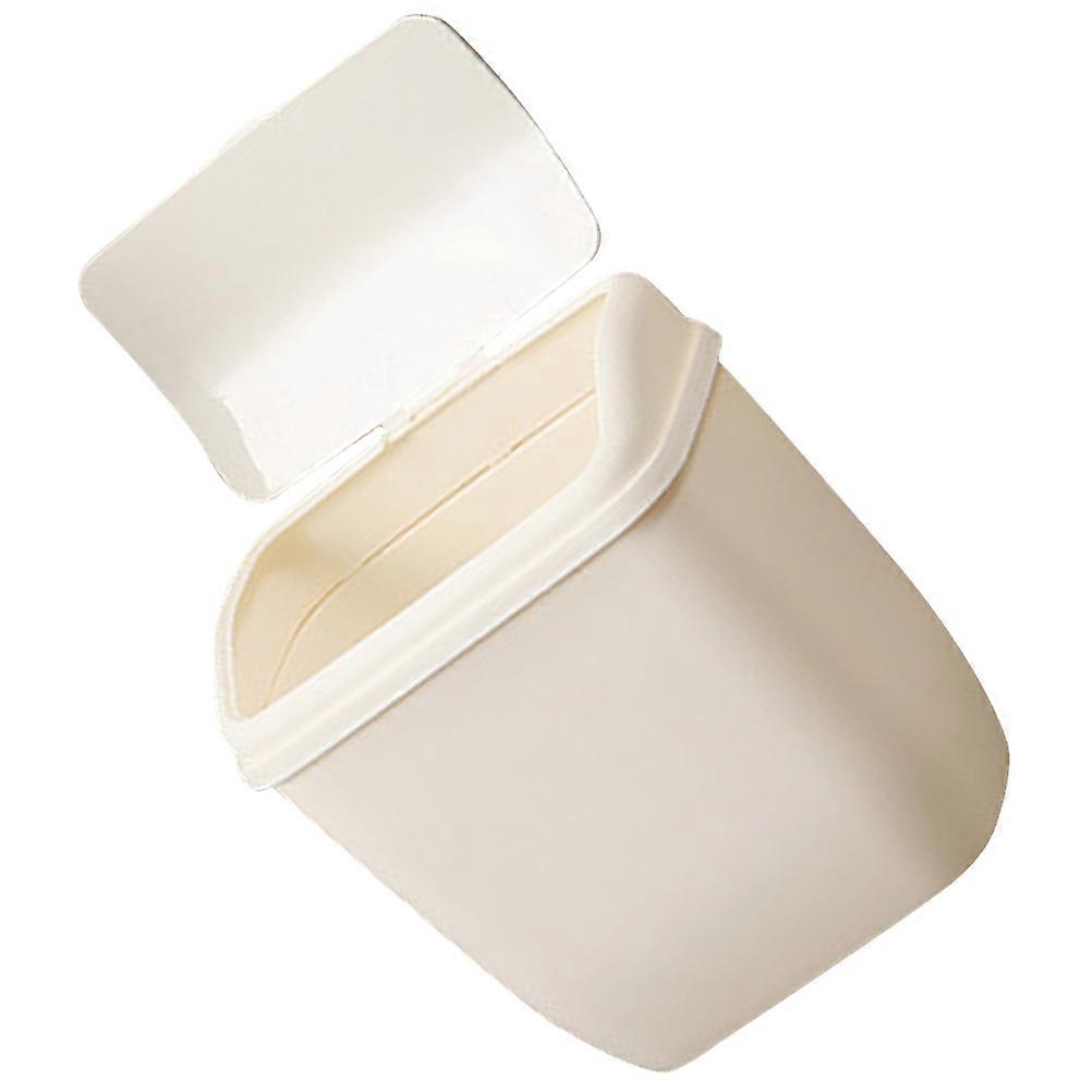 Hanging Trash Can White Plastic with Lidless Convenience for Household Garbage Can Storage