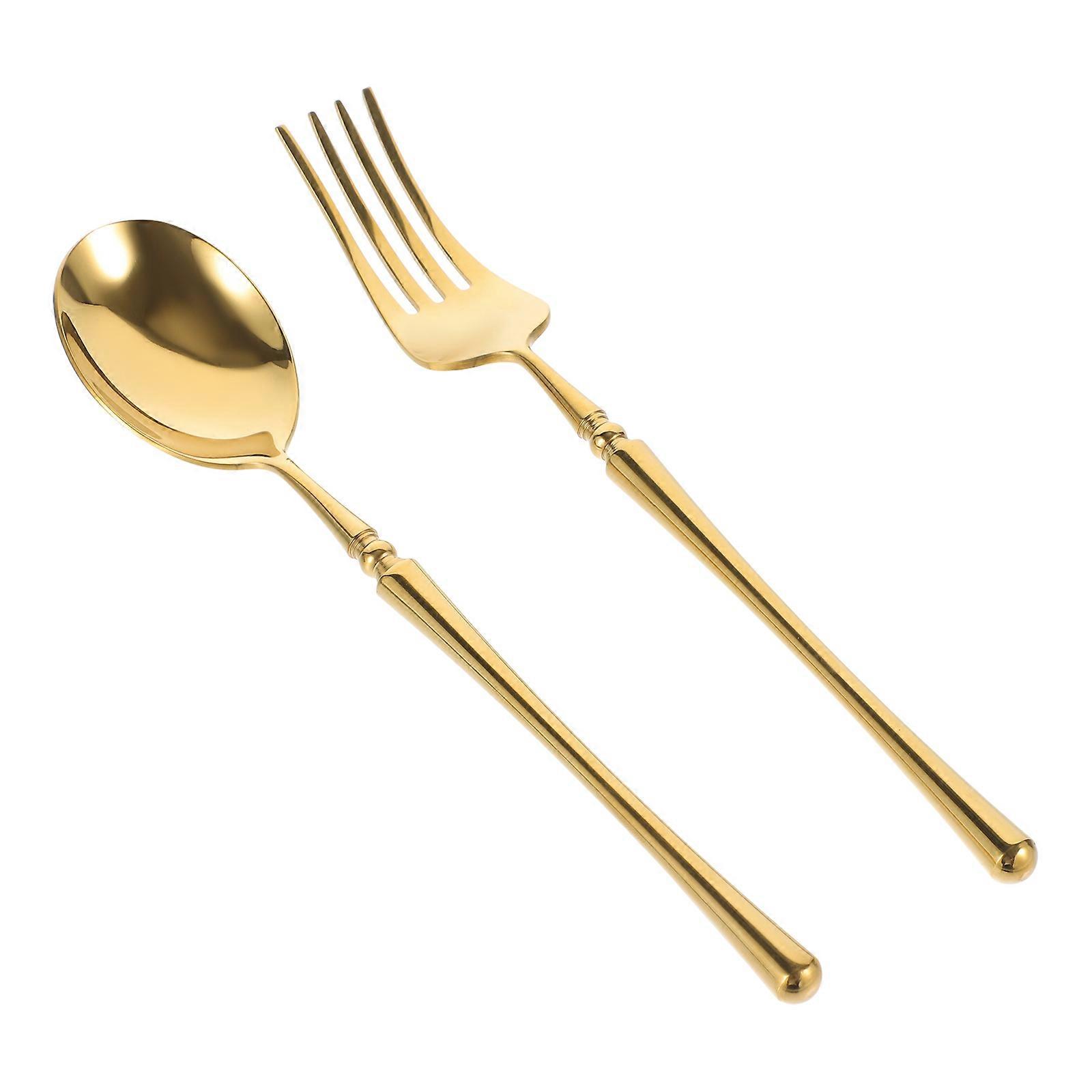 Stainless Steel Cutlery Set for Kitchen Use Golden Color with Ergonomic Design 1 Set