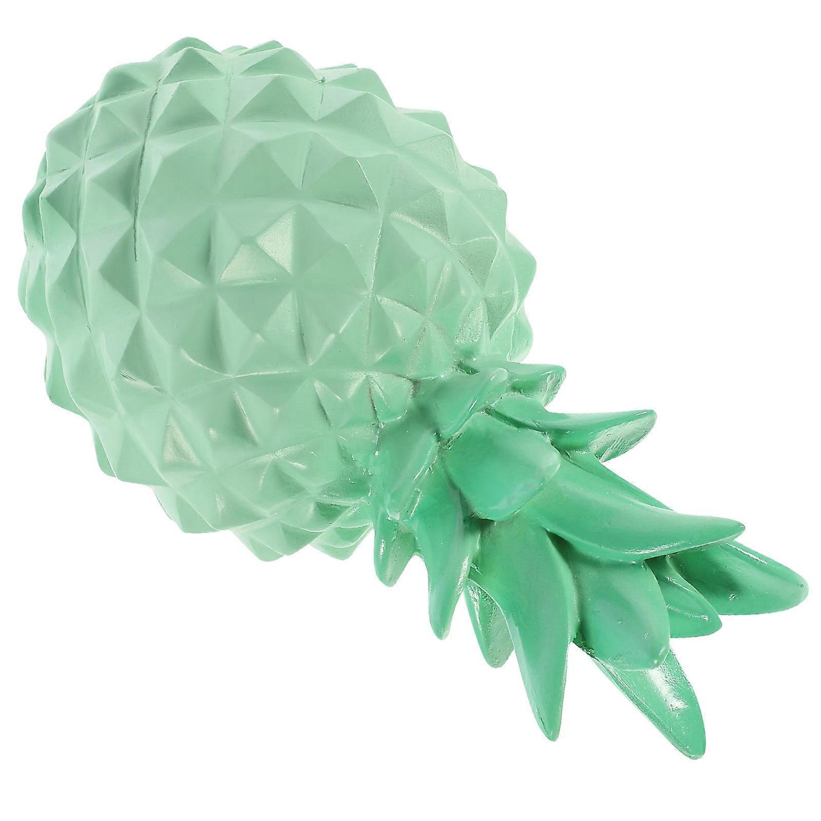 Resin Craft Fruit Pineapple Desktop Ornament Indoor Space Refreshing Realistic Design 13X8CM 1Pack
