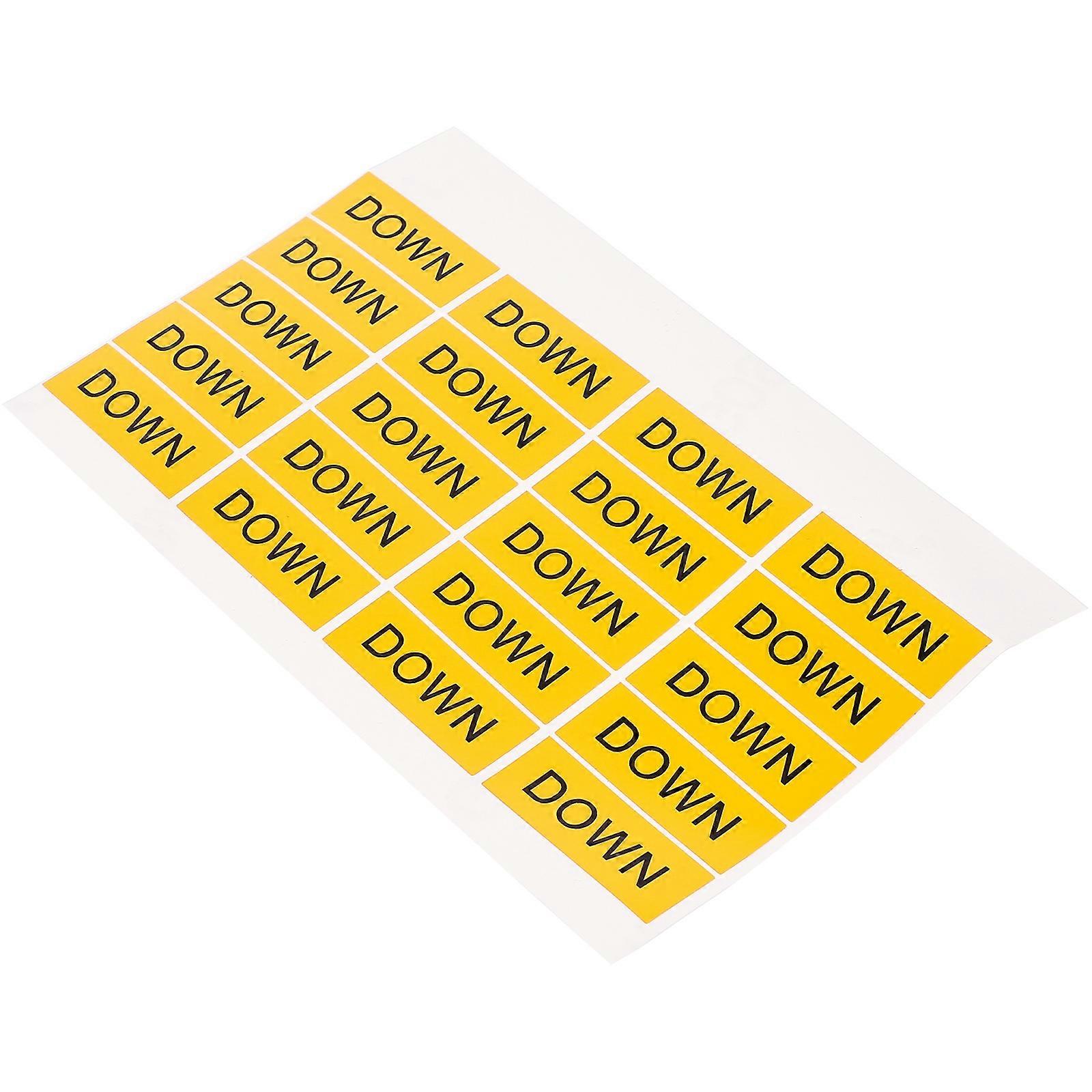 Yellow Adhesive Device Switch Stickers for Baby Use PVC Material 20 Pieces
