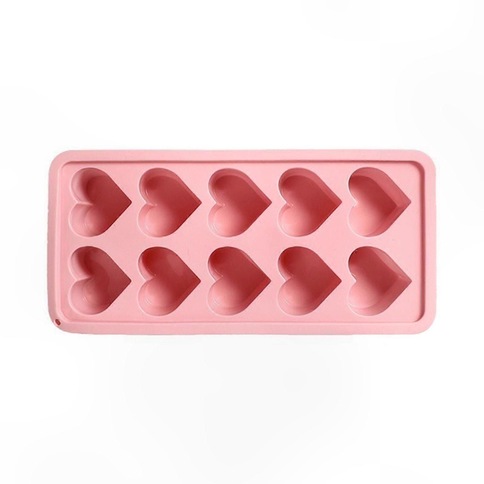 Silicone Heart Mold with 10 Cavities for Ice Cubes, Chocolate, and Candy - Easy Release, BPA-Free, Dishwasher Safe