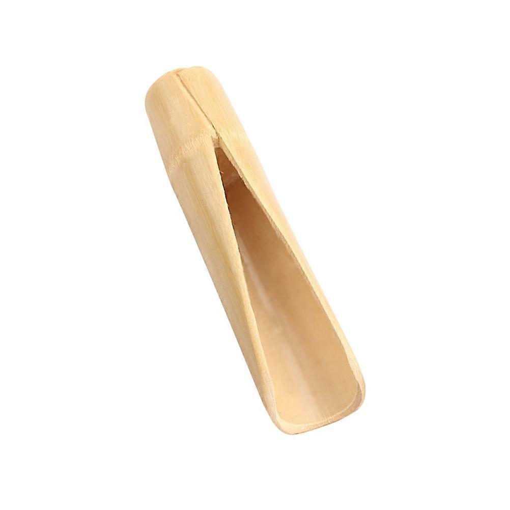 Bamboo Tea for Scooping Tea Coffee Flour Nuts with Ergonomic Handle Beige 5.9 Inches