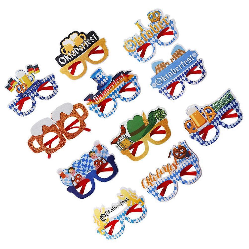 Oktoberfest Eyewear Novelty Glasses For Adults Plastic Material Square Shape Party Decoration 1 Set