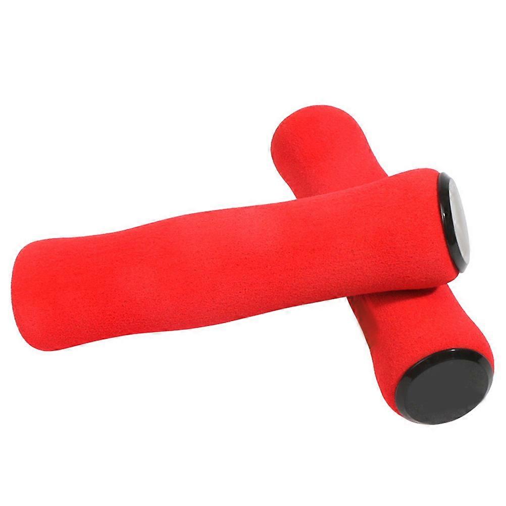 Ergonomic Handlebar Grips For Mountain Bike Outdoor Riding Red Color Anti-Slip 2 Pcs