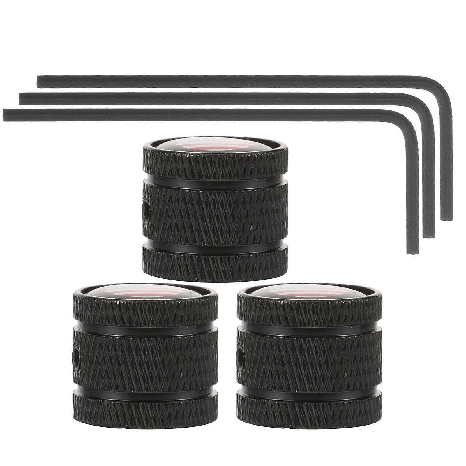 Metal Guitar Control Knobs 3Pcs Decorative For Electric Guitar Players Black Volume Adjustment 1.7X1.6Cm