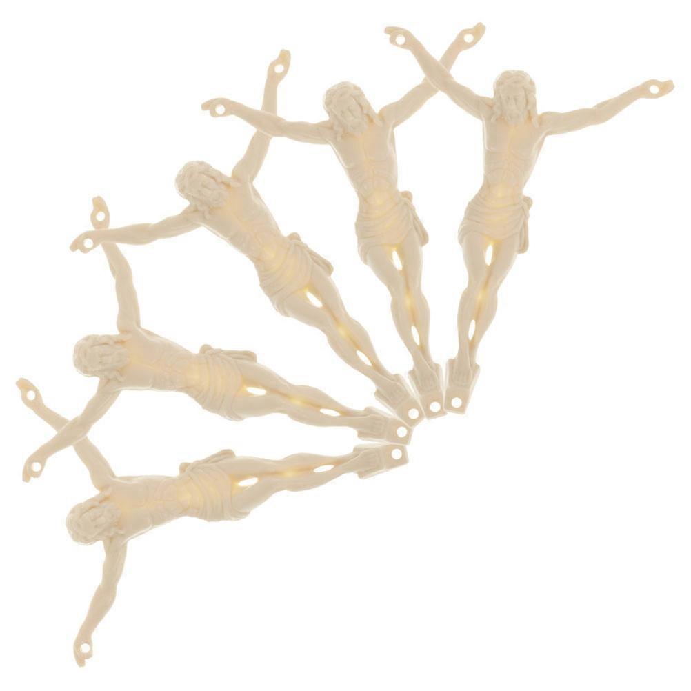 5pcs Lifelike Jesus Sculpture Decoration, Unique DIY Figurine for Home, Distinctive Crucifix Ornament to Enhance Living Space and Create a Meaningful