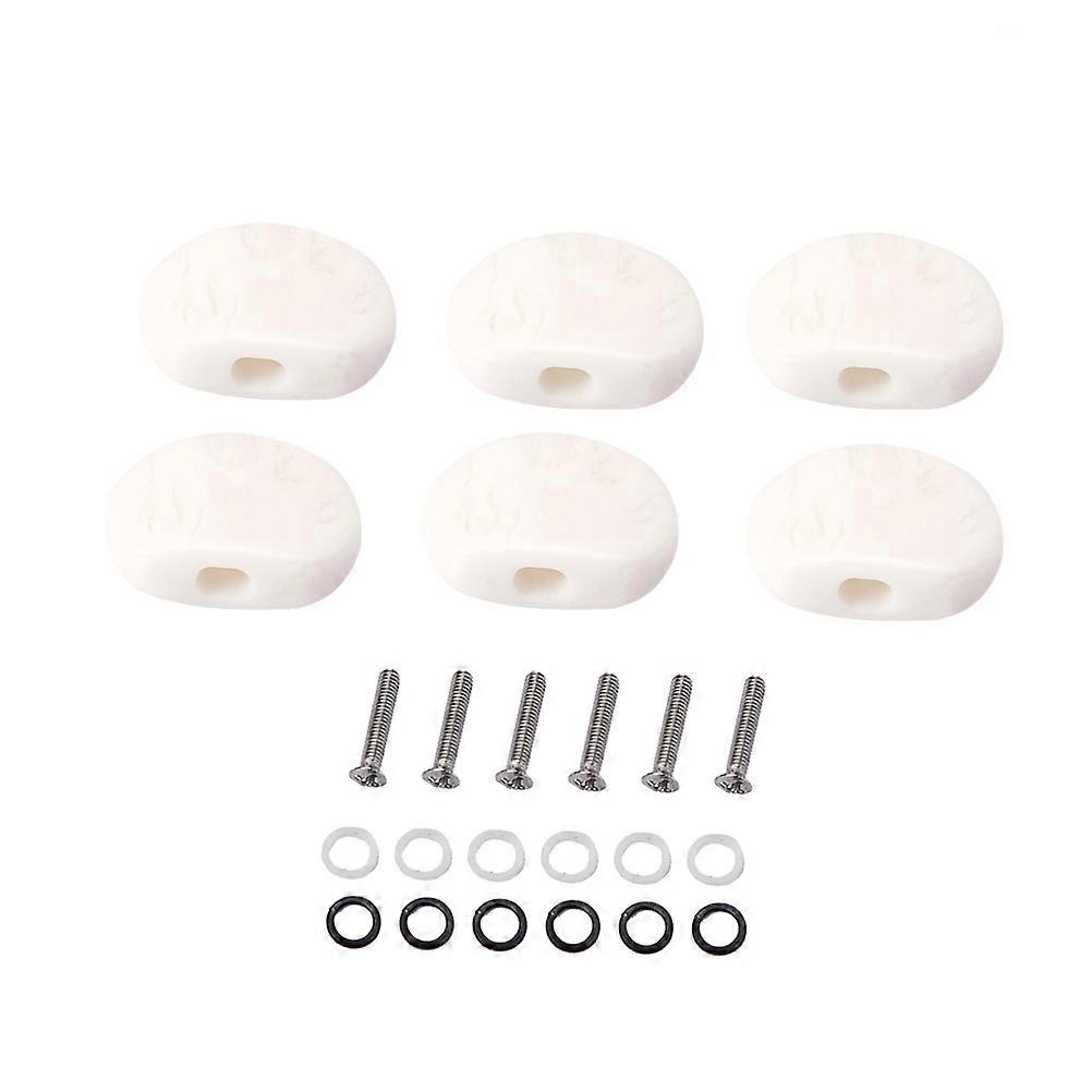 6 PCS Set Vintage Tuners Machine Heads String Pegs Replacement Acrylic Buttons for Electric Guitar 22 5mm GC801