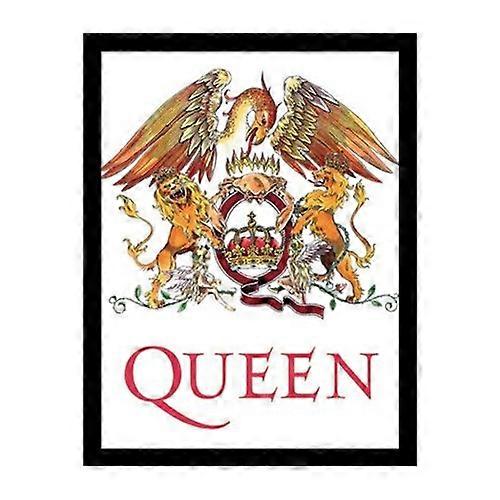 Innrammet plakat med dronningevåpenskjold